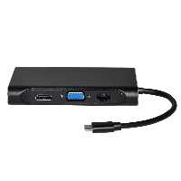 هاب type c به vga   hdmi   lan   usb 3.0 لمونتک