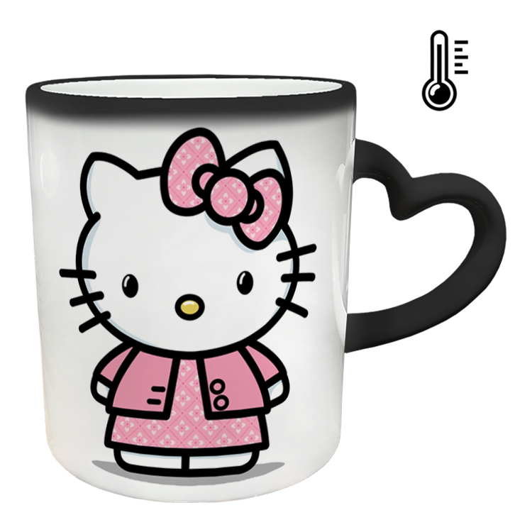 ماگ حرارتی مدل دسته قلبی طرح کیتی کد 57