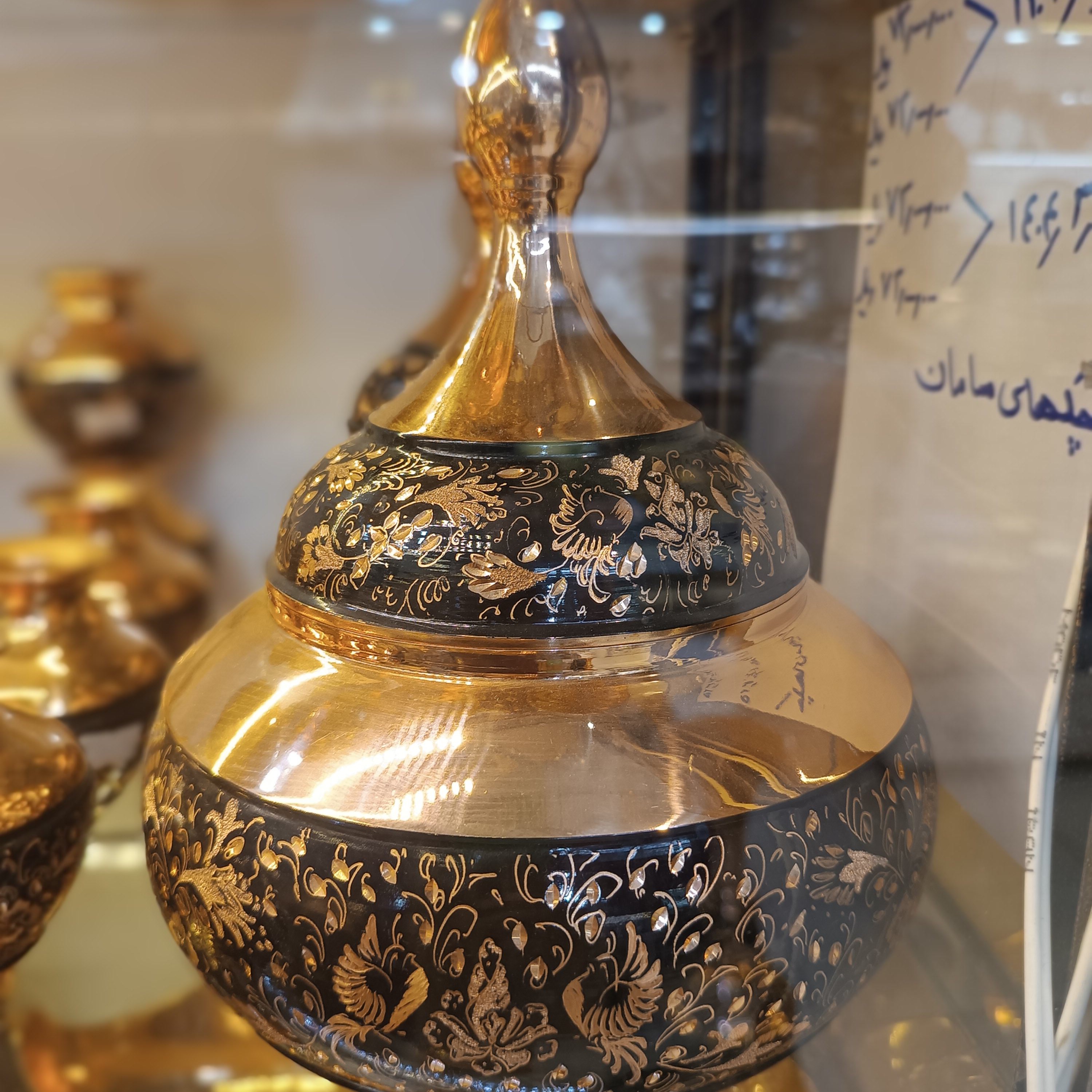 قندان حکاکی روی مس اعلا