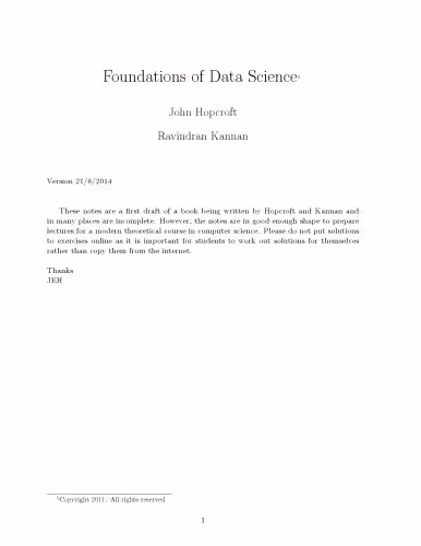 خرید و دانلود نسخه کامل کتاب Foundations of Data Science