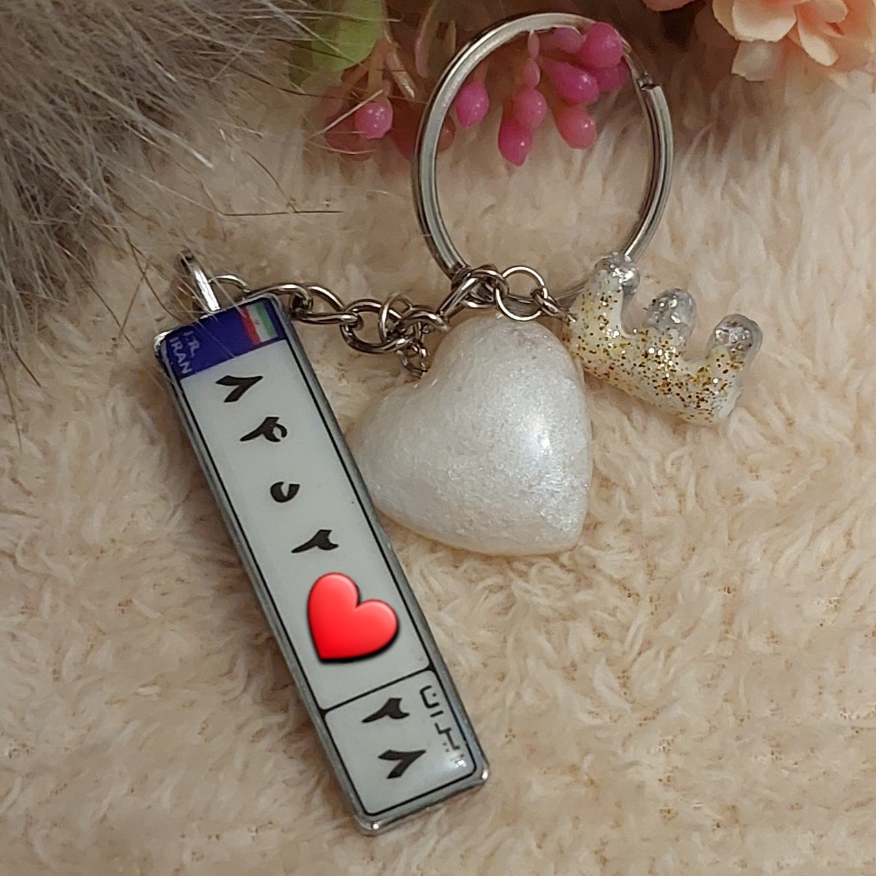 آویز طرح پلاک ماشین رزینی 