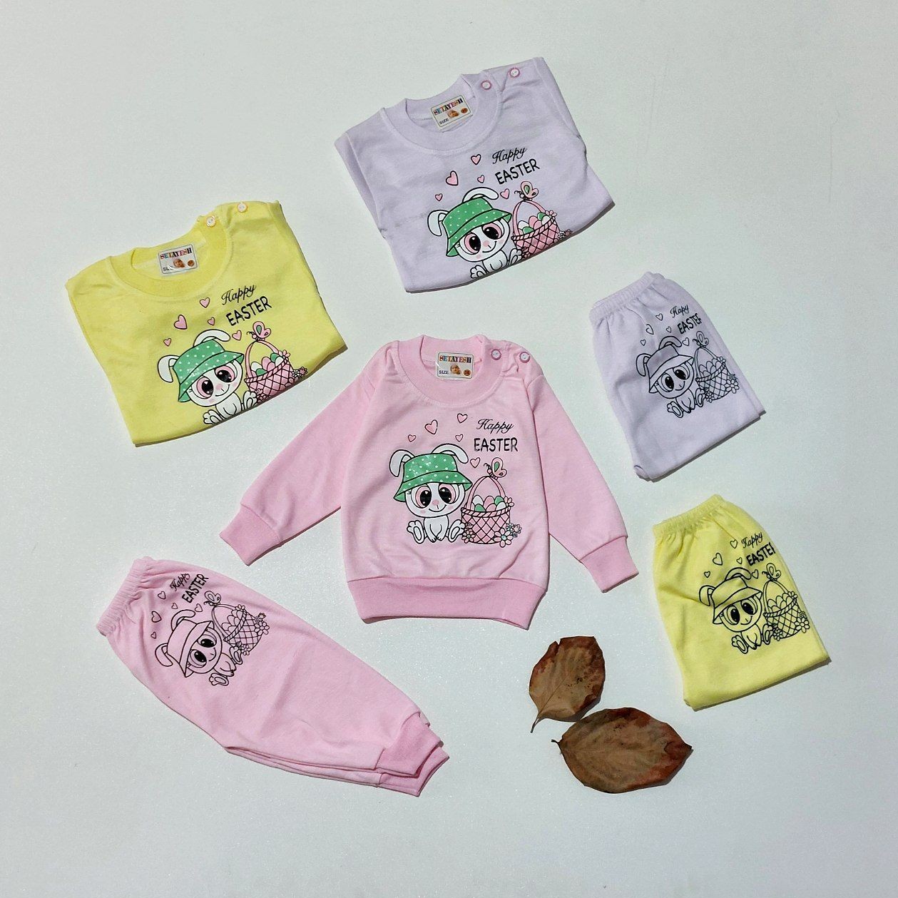 بلوز شلوار دخترانه نقلی ،جنس پنبه،مناسب برای پنج ماه تا یکسال و نیم 