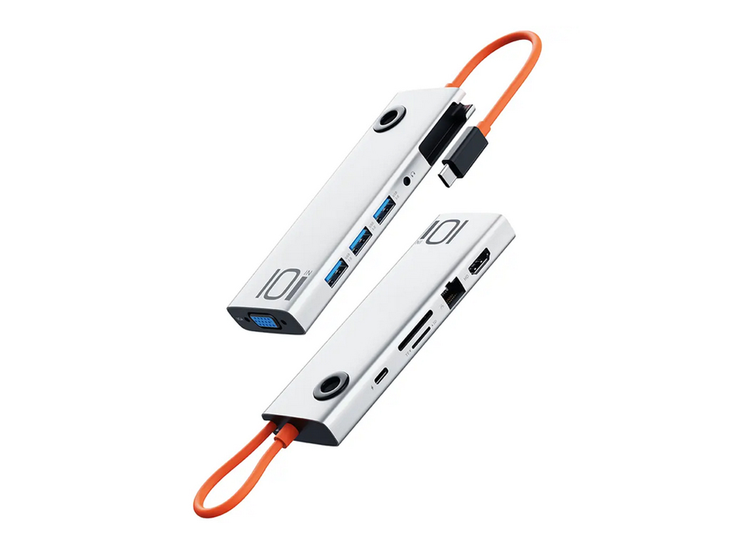 هاب تایپ سی  10 پورت راک  مدل TR30-Hub type C 10 port