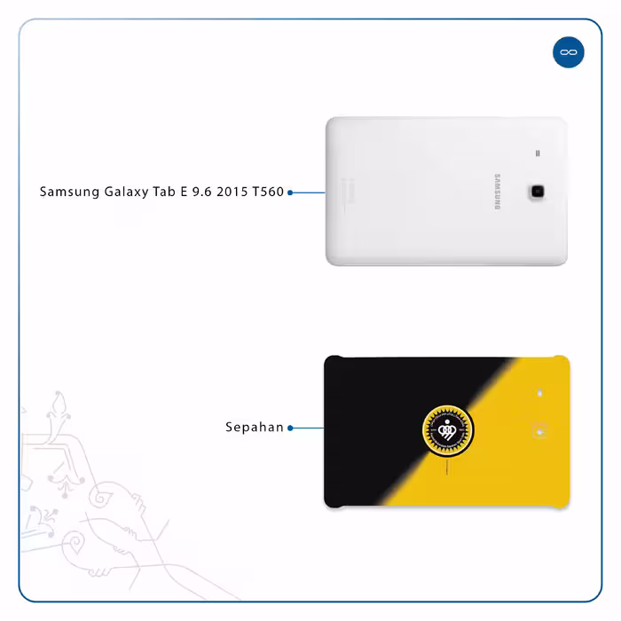 برچسب پوششی ماهوت مدل Sepahan مناسب برای تبلت سامسونگ Galaxy Tab E 9.6 2015 T560