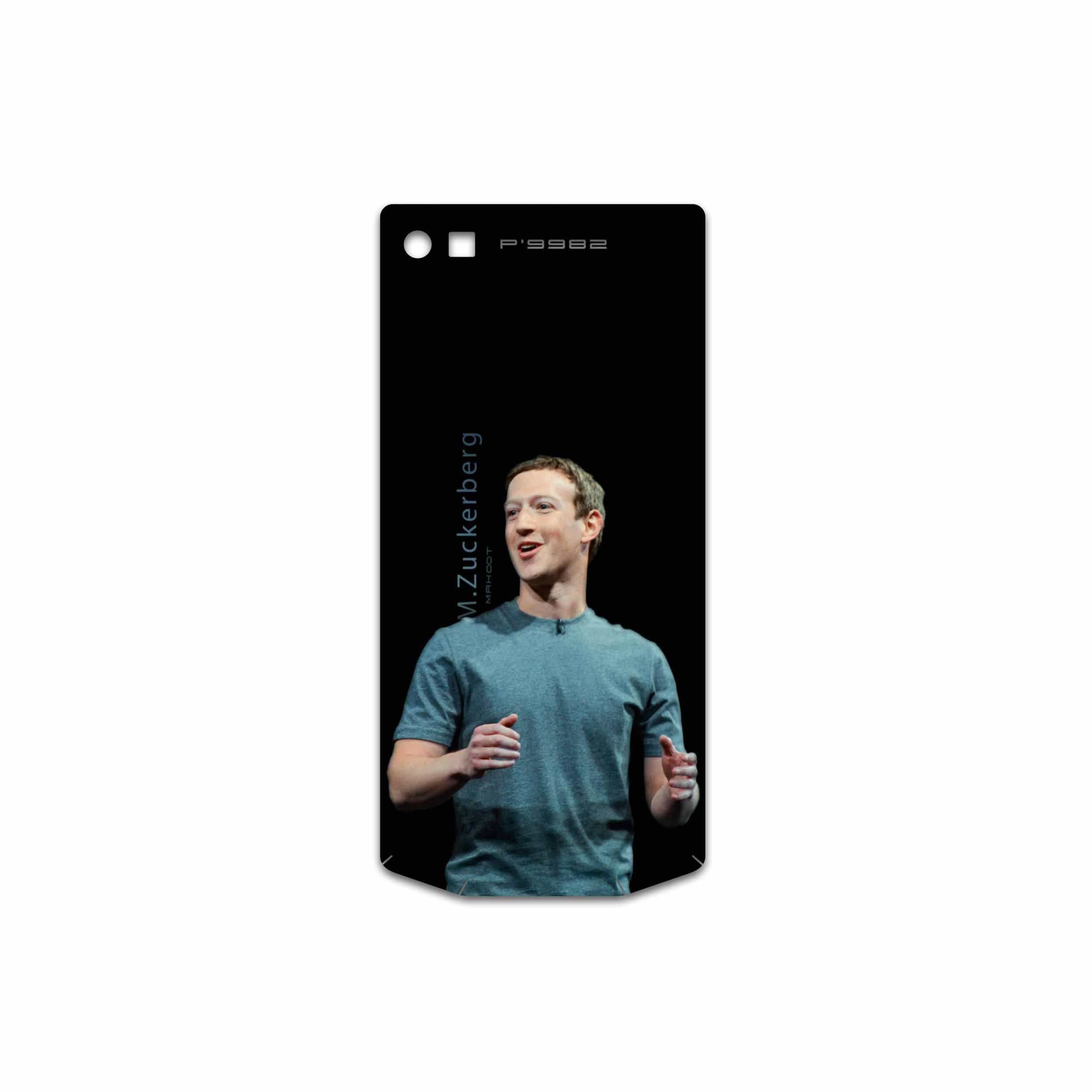 برچسب پوششی ماهوت مدل Mark-Zuckerberg مناسب برای گوشی موبایل بلک بری P9982