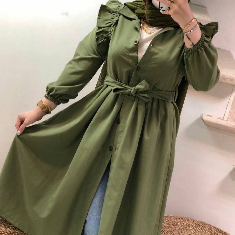 مانتو زنانه عروسکی بلند سوپر نخ تترون درجه یک
          
