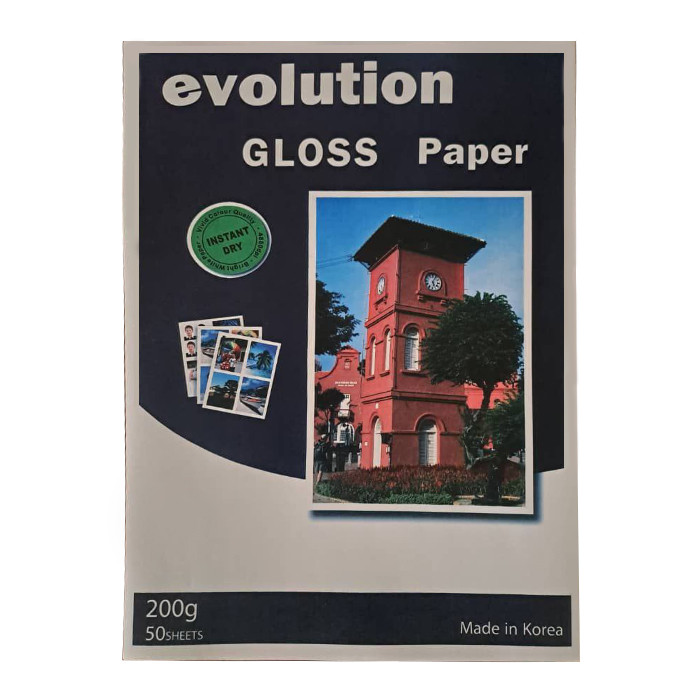 مقوا گلاسه ایولوشن مدل براق سایز 21x29.7 سانتیمتر بسته 50 عددی | چاوه