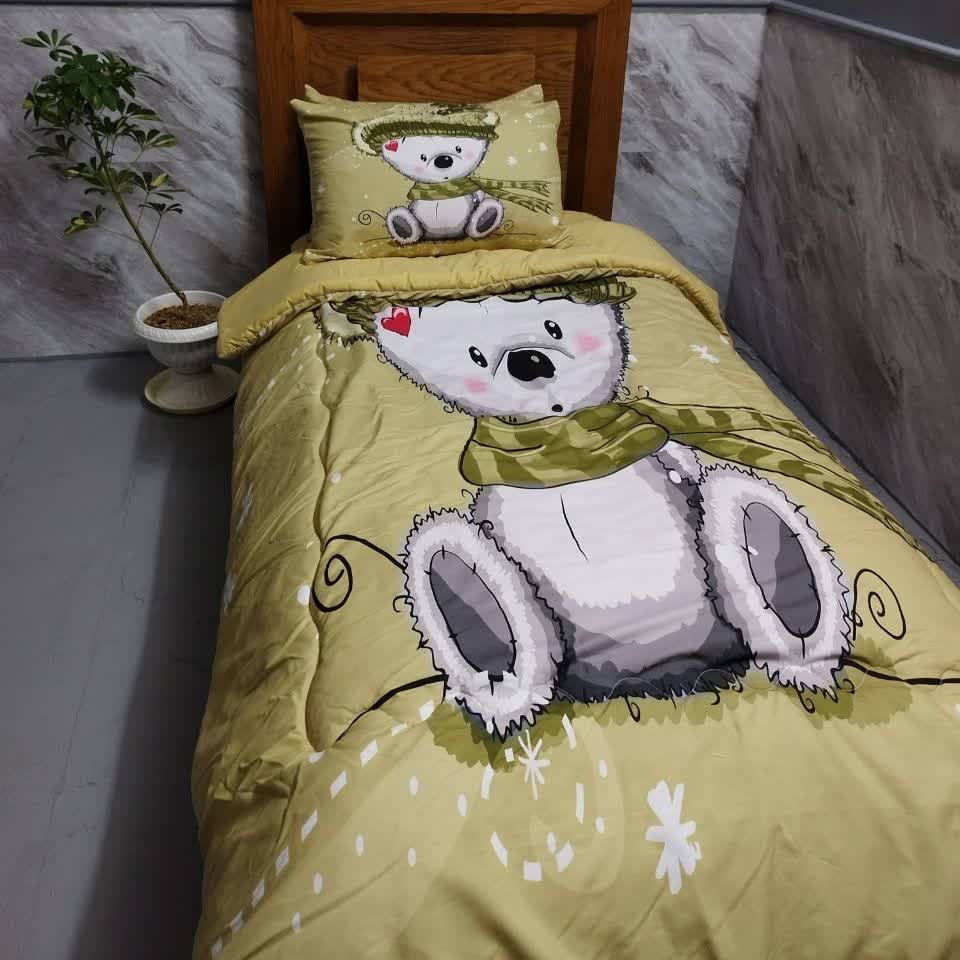 روتختی تک نفره سه بعدی طرح تدی  میکروتنسل  4 تیکه