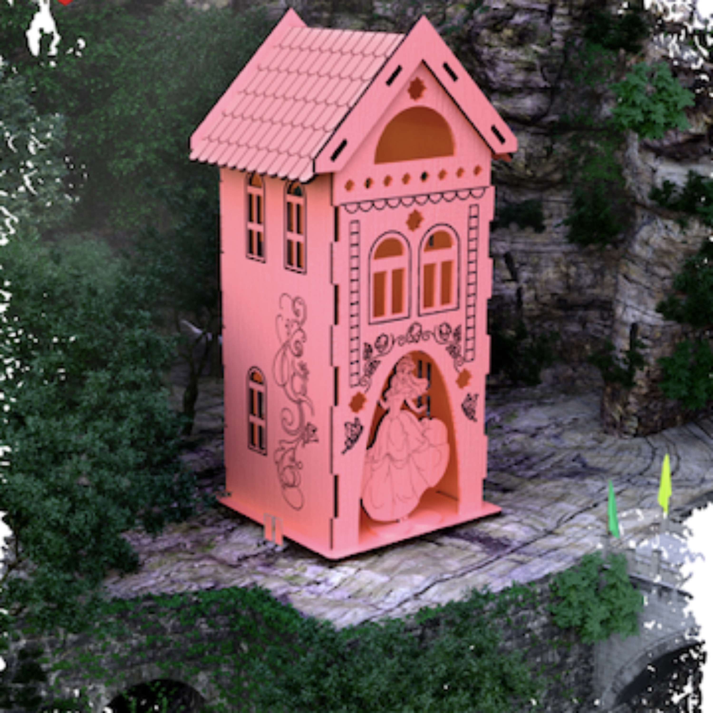 پازل چوبی کلبه زیبای خوفته