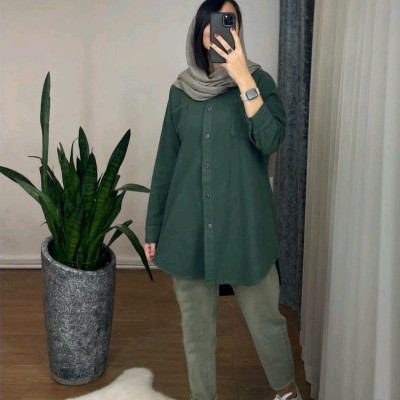 مانتو اسپرت زنانه کتان کش مدل اقاقیا