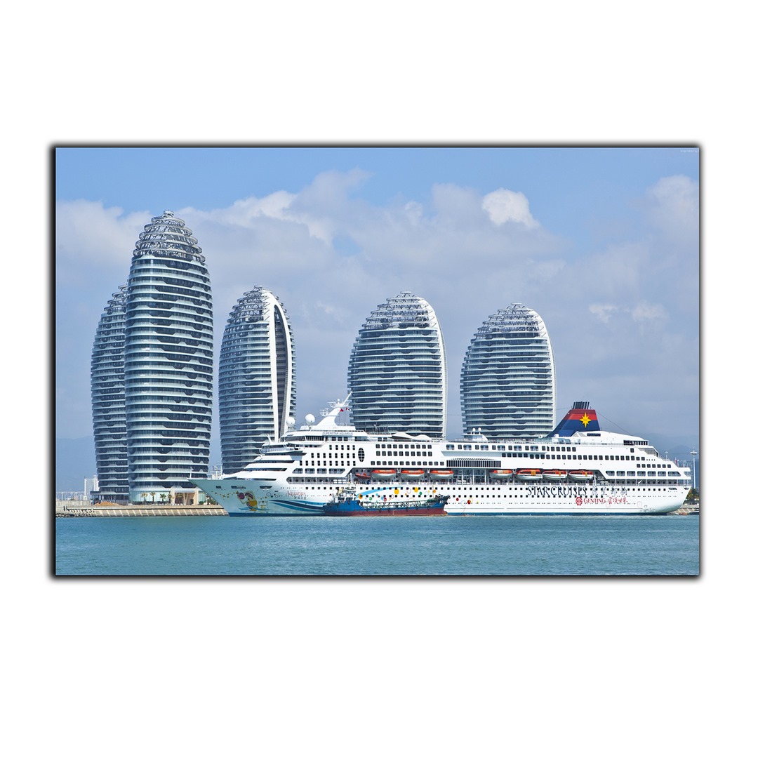 تابلو شاسی بکلیت طرح کشتی تفریحی و منظره شهری مدل SH-S2808