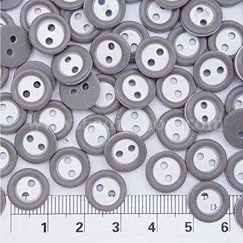 دکمه پیراهنی 18 سه لایه طوسی بسته ای