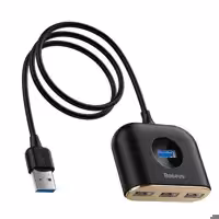 هاب 4 پورت USB باسئوس مدل Square Round