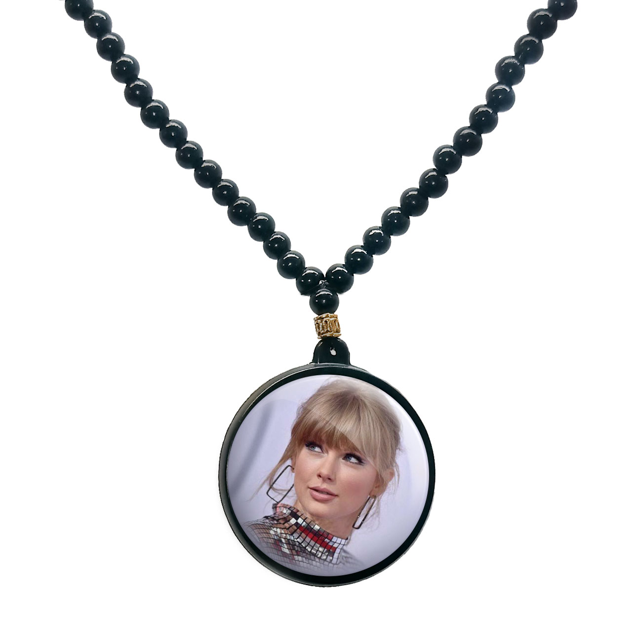 گردنبند پرمانه طرح تیلور سویفت کد pmd.2823 مدل دو طرفه