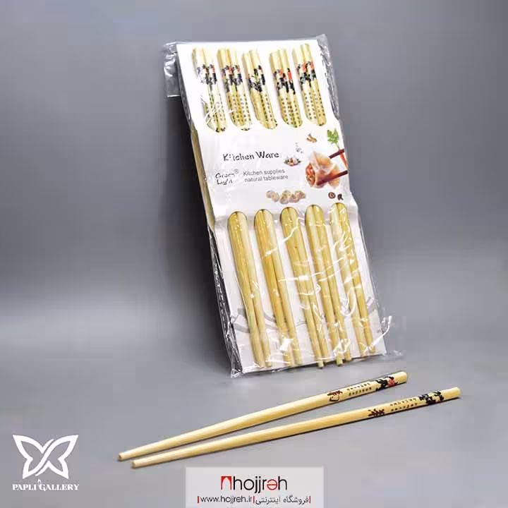 اطلاعات ، قیمت و خرید چوب غذاخوری چاپستیک 10 جفتی ( چوب غذای چینی ) کد P48