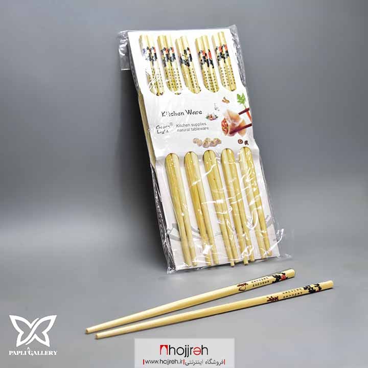 اطلاعات ، قیمت و خرید چوب غذاخوری چاپستیک 10 جفتی ( چوب غذای چینی ) کد P48