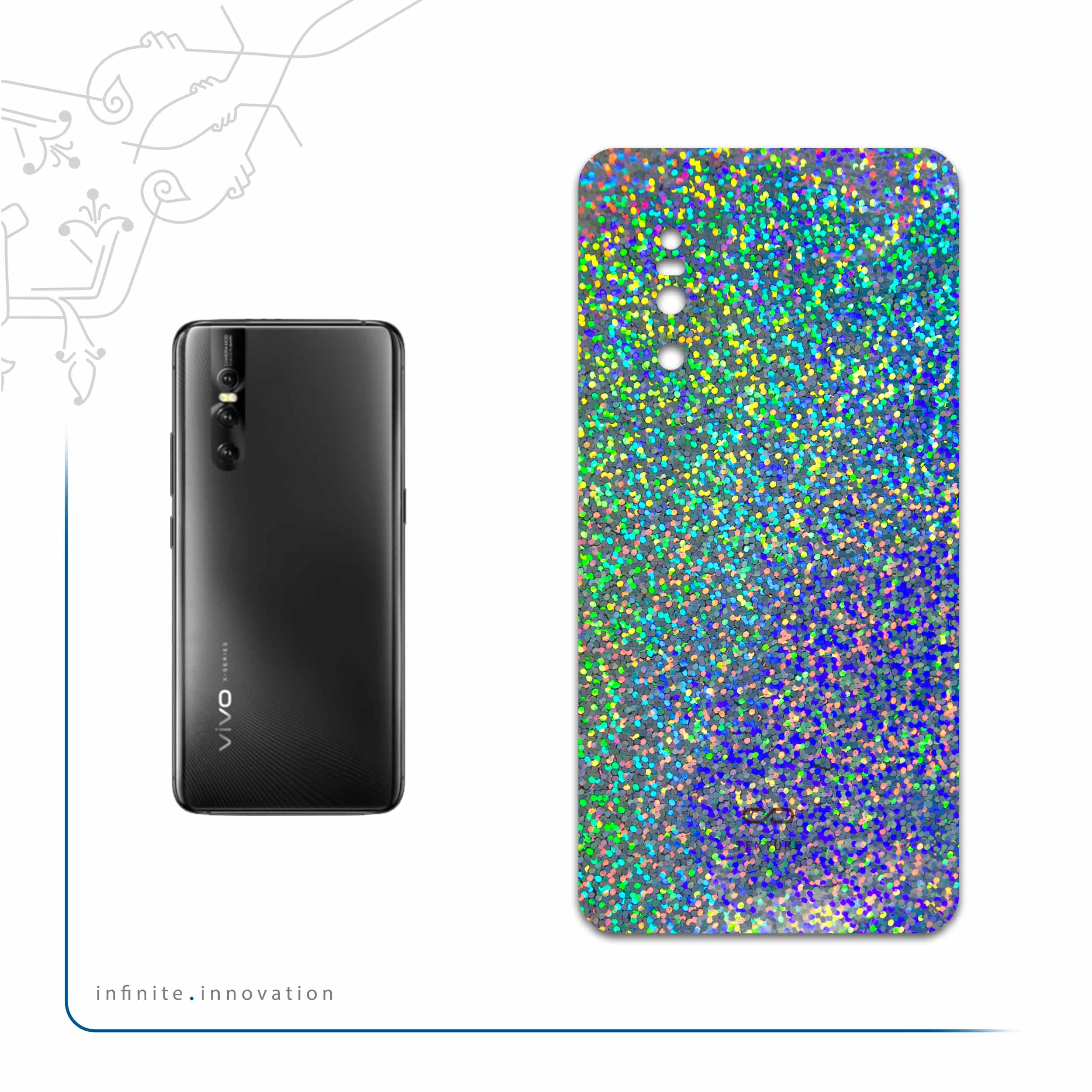 برچسب پوششی ماهوت مدل Holographic مناسب برای گوشی موبایل ویوو X27