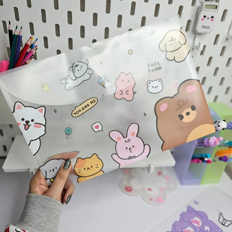 پوشه A4 دکمه دار طرح تدی