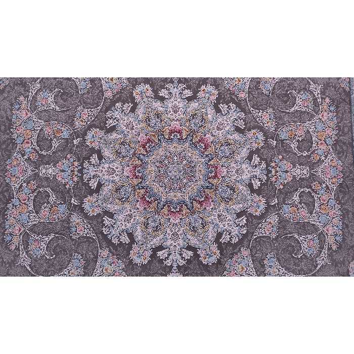 فرش ماشینی زمرد مشهد مدل 55007 زمینه الماسی