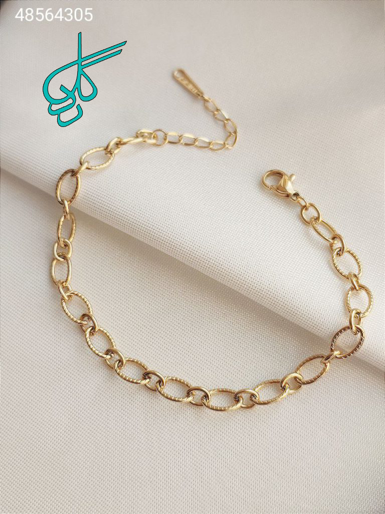 خرید دستبند استیل رنگ ثابت کد 1215376 - ردگل