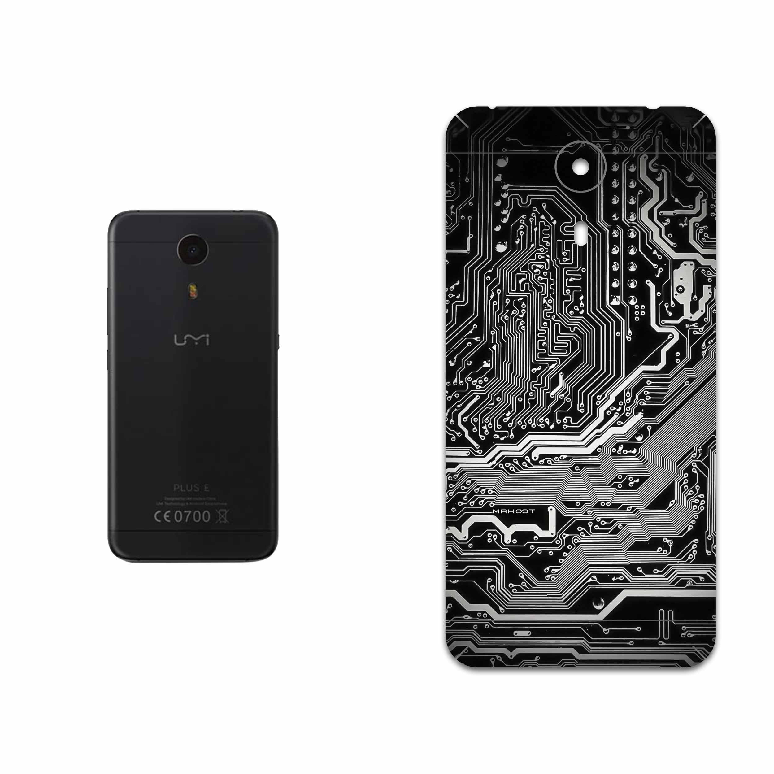 برچسب پوششی ماهوت مدل Black Printed Circuit Board مناسب برای گوشی موبایل یومی Plus