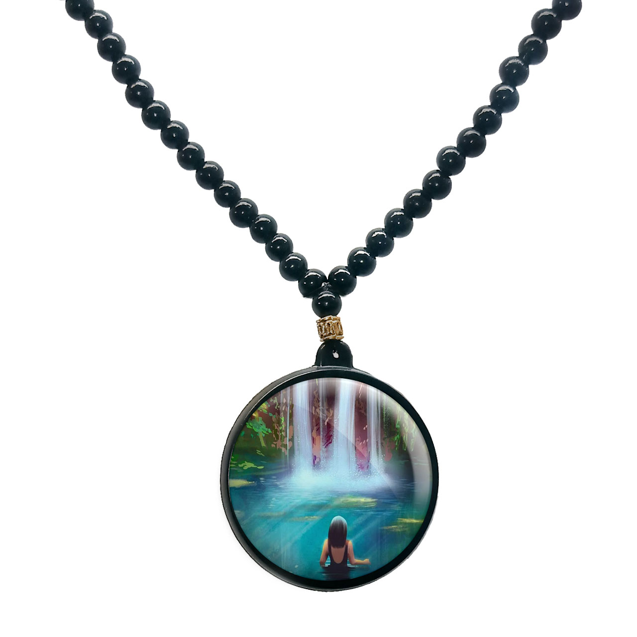 گردنبند پرمانه کد pmd.23390 مدل دو طرفه