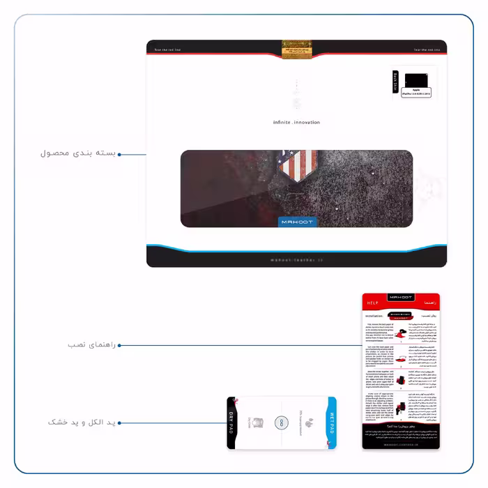 برچسب پوششی ماهوت مدل Atletico de Madrid مناسب برای تبلت اپل iPad Pro 12.9 (GEN 3) 2018 A1983