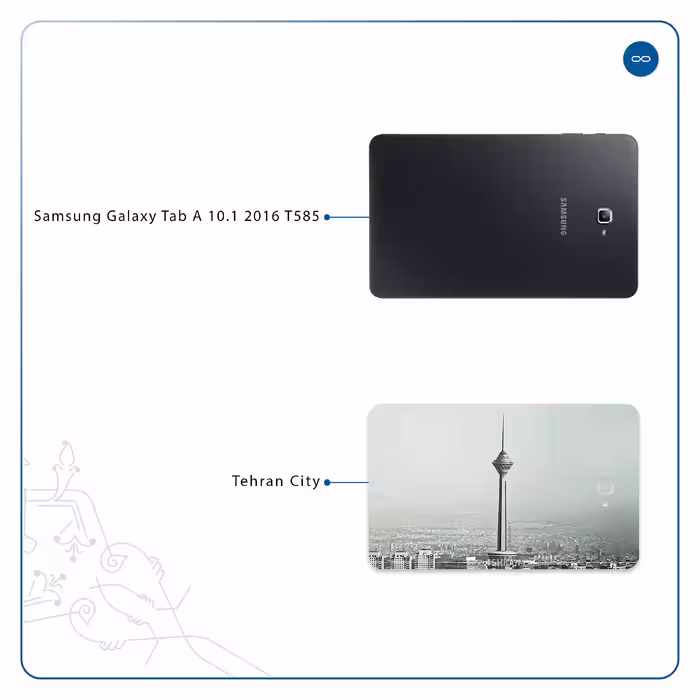 برچسب پوششی ماهوت مدل Tehran City مناسب برای تبلت سامسونگ Galaxy Tab A 10.1 2016 T585