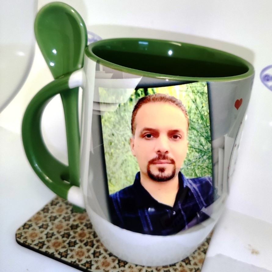 لیوان قاشق دار با طرح دلخواهتون