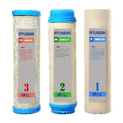 فیلتر دستگاه تصفیه آب هیوندای مدل HU-F-3S مجموعه 3 عددی 