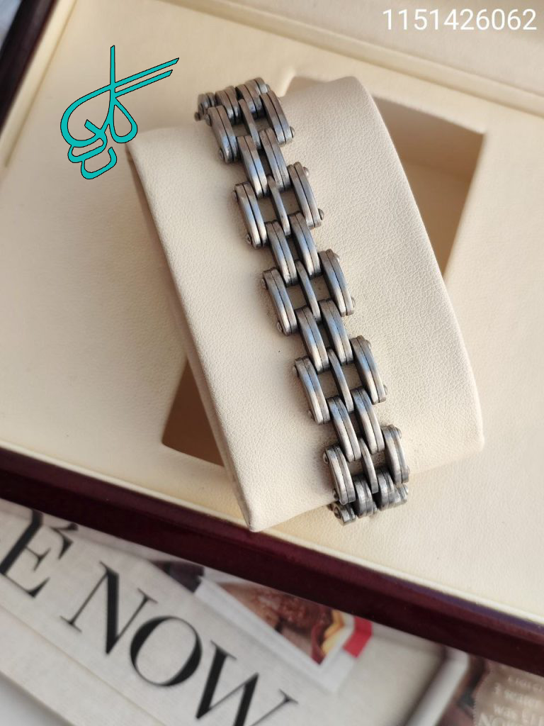 خرید دستبند مردانه استیل رنگ ثابت کد 1216229 - ردگل