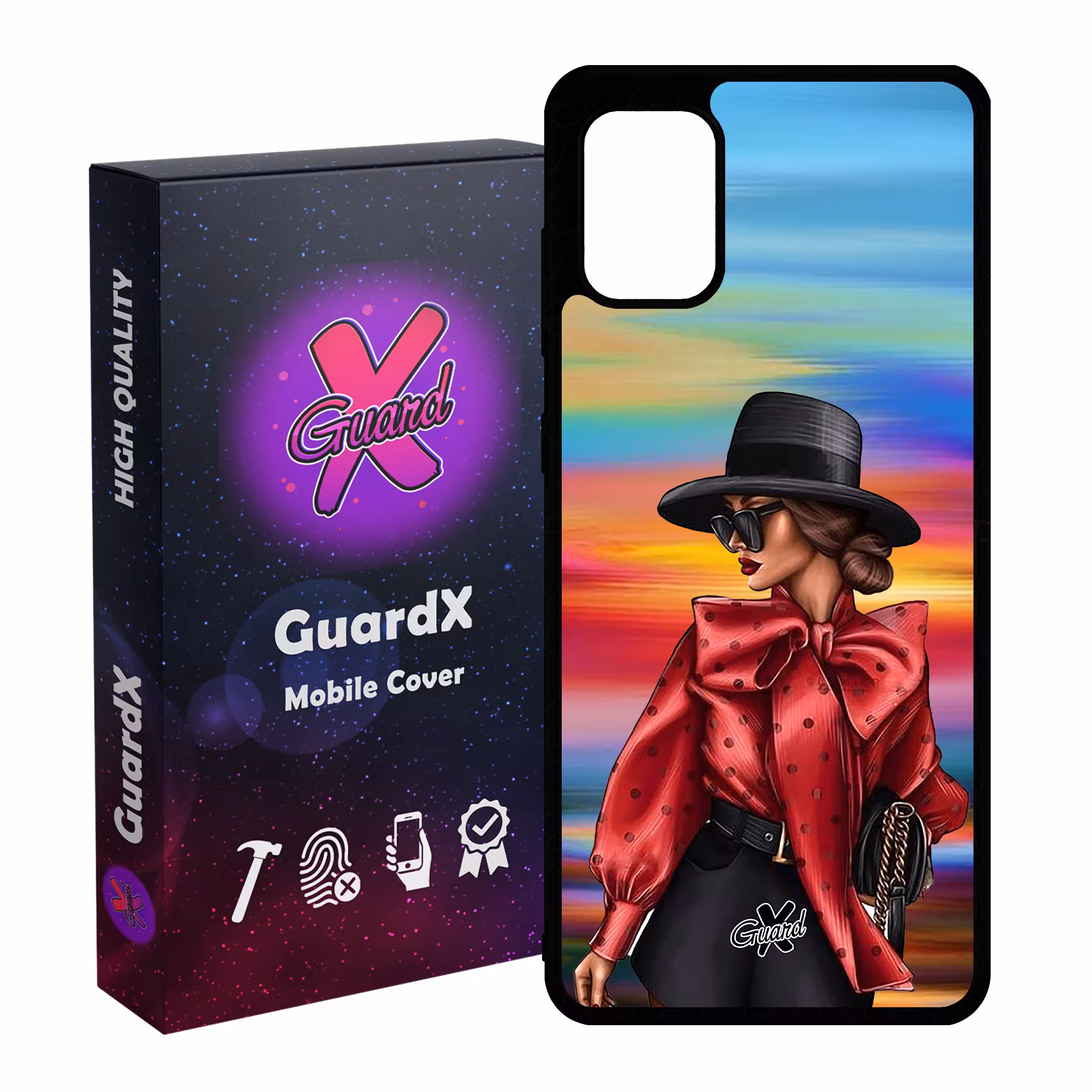 کاور گارد ایکس طرح Girl مدل Glass10086 مناسب برای گوشی موبایل سامسونگ Galaxy A31