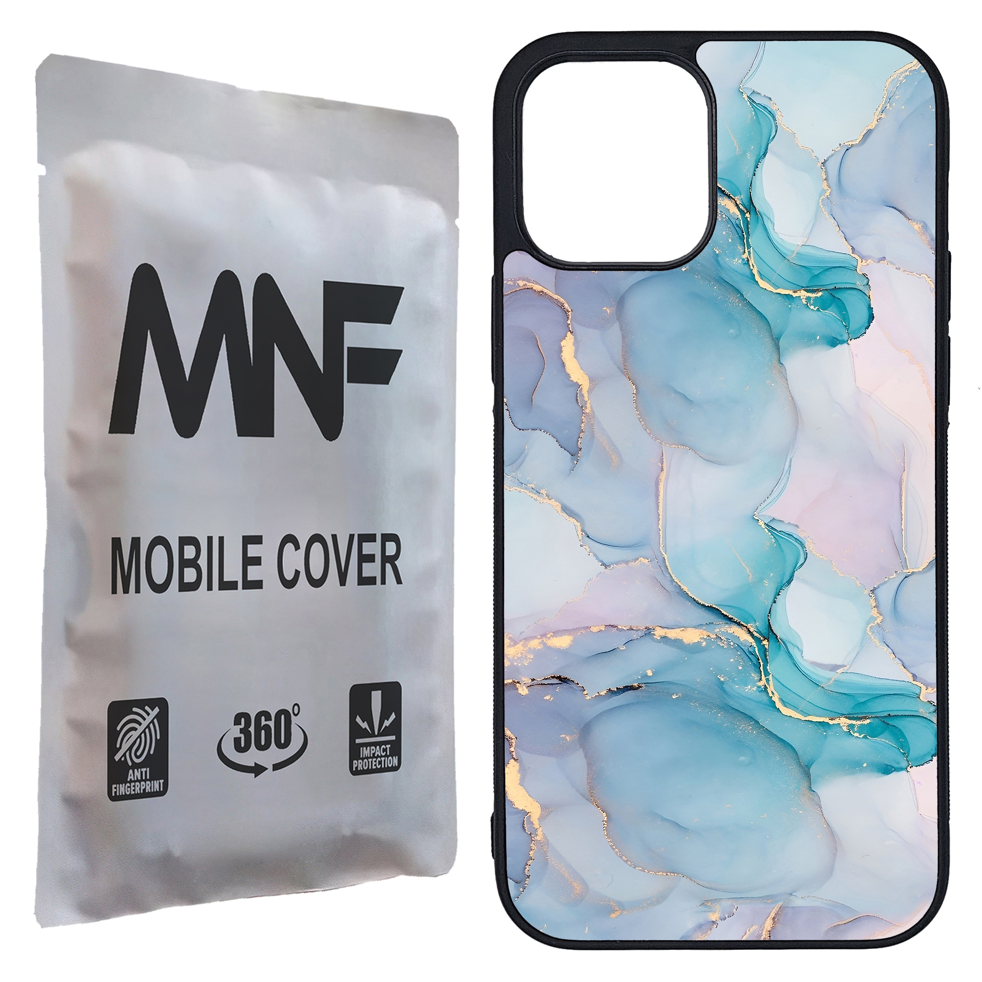 کاور ام ان اف طرح سنگ مرمر کد P-009 مناسب برای گوشی موبایل اپل iPhone 12