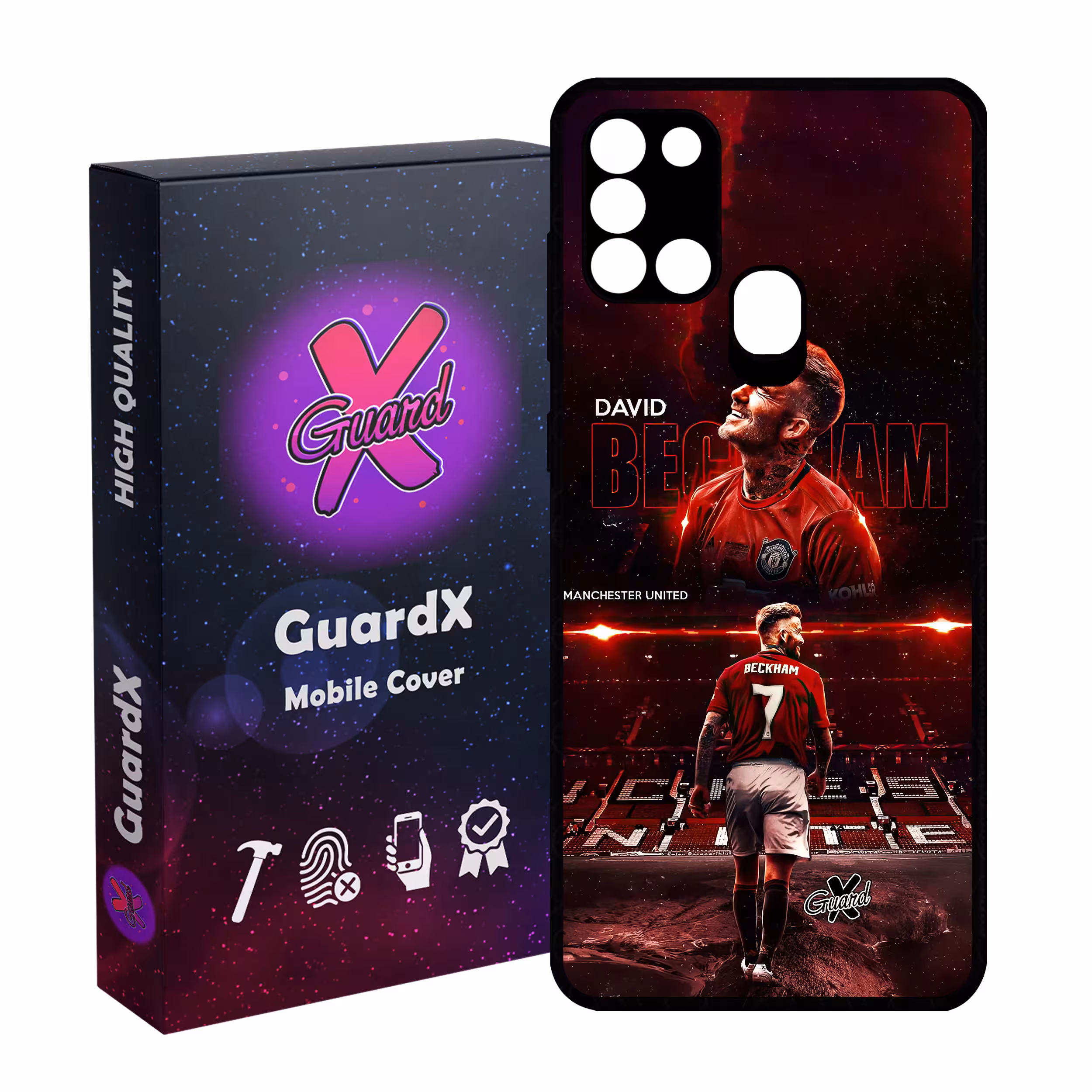 کاور گارد ایکس طرح David Beckham مدل Glass10581 مناسب برای گوشی موبایل سامسونگ Galaxy A21s