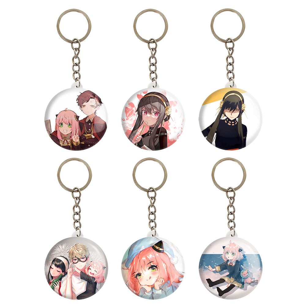 جاکلیدی خندالو مدل انیمه اسپای ایکس فمیلی کد 976B مجموعه 6 عددی