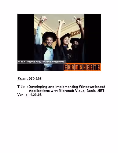 خرید و دانلود نسخه کامل کتاب Developing and Implementing Windows-based Applications with Microsoft Visual Basic.NET (ver. 11.20.03)
