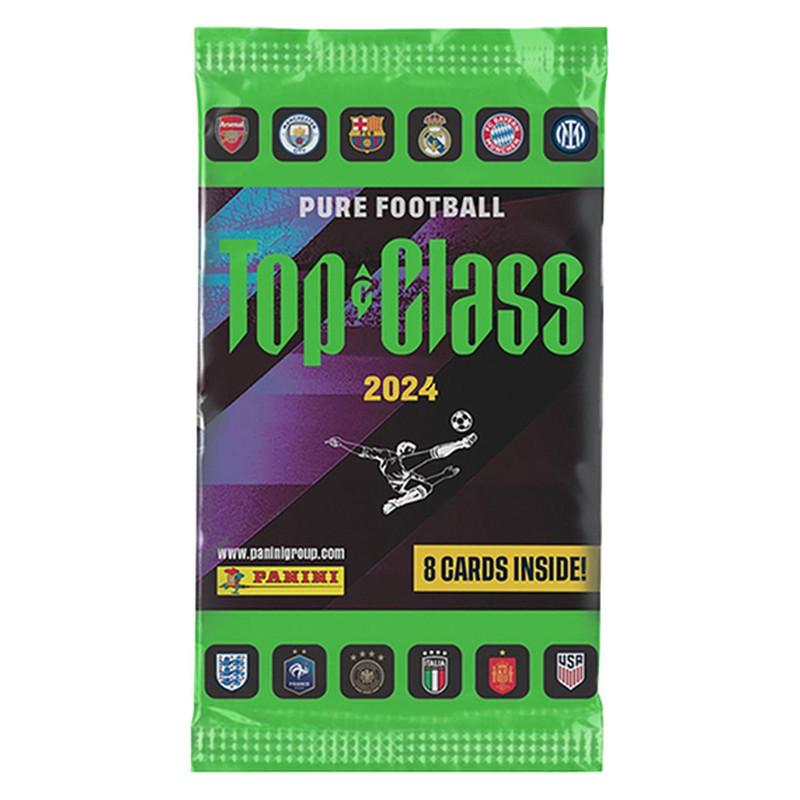 بازی فکری پانینی مدل کارت فوتبالی Top Class 2024 بسته 8 عددی | چاوه