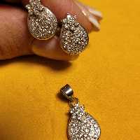 نیم ست جواهر نقره      