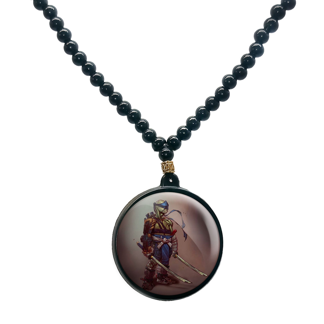 گردنبند پرمانه طرح لاکپشت‌های نینجا کد pmd.9893 مدل دو طرفه