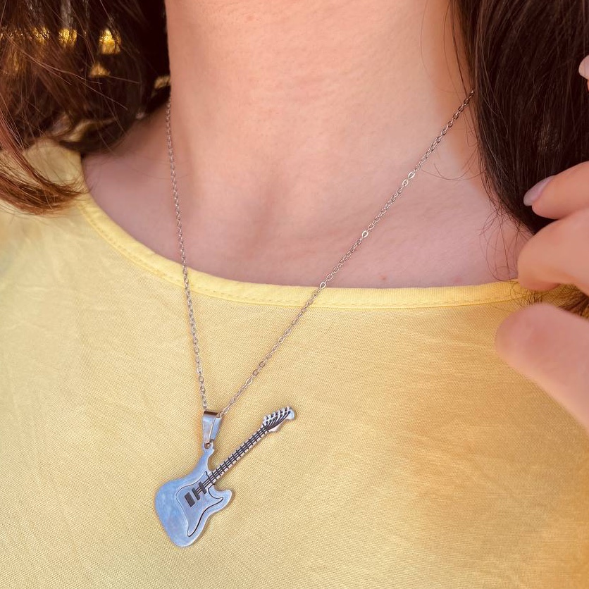 گردنبند گیتار استیل رنگ ثابت و ضد حساسیت