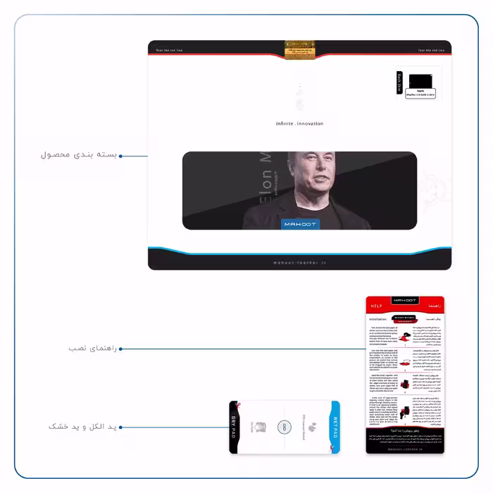 برچسب پوششی ماهوت مدل Elon Musk مناسب برای تبلت اپل iPad Pro 12.9 (GEN 3) 2018 A1876