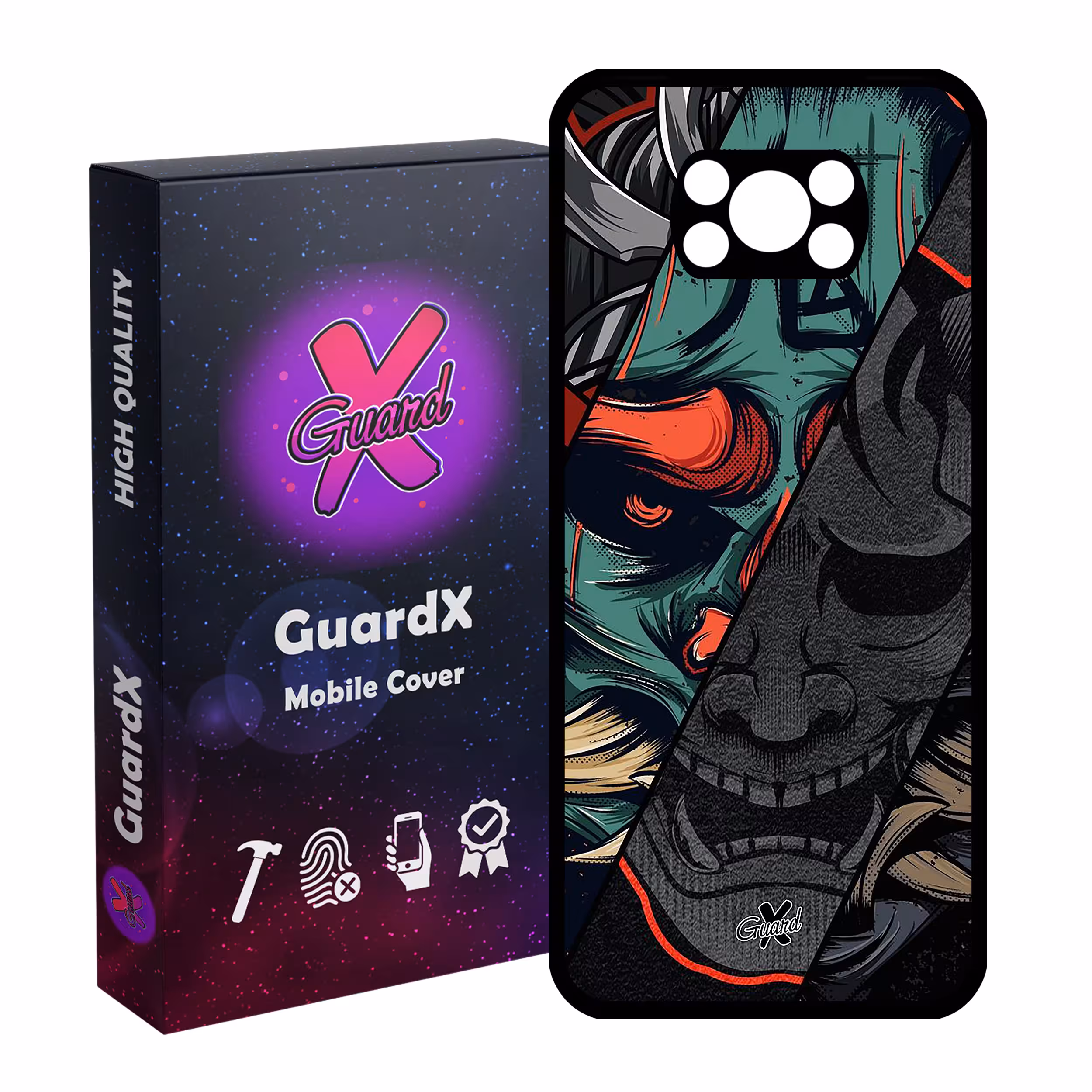 کاور گارد ایکس طرح سامورایی مدل Glass10529 مناسب برای گوشی موبایل شیائومی Poco X3 NFC/Poco X3/Poco X3 Pro