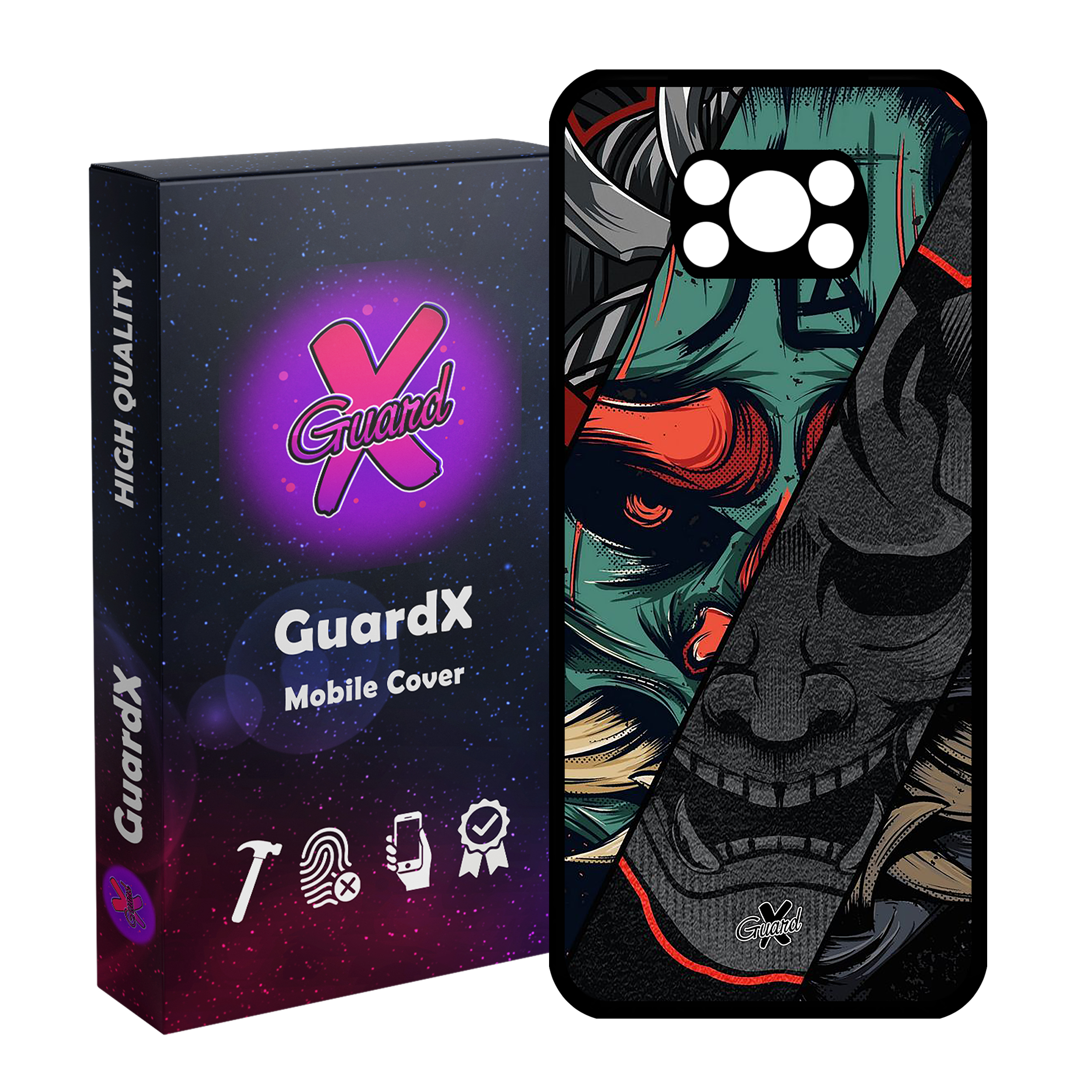 کاور گارد ایکس طرح سامورایی مدل Glass10529 مناسب برای گوشی موبایل شیائومی Poco X3 NFC/Poco X3/Poco X3 Pro