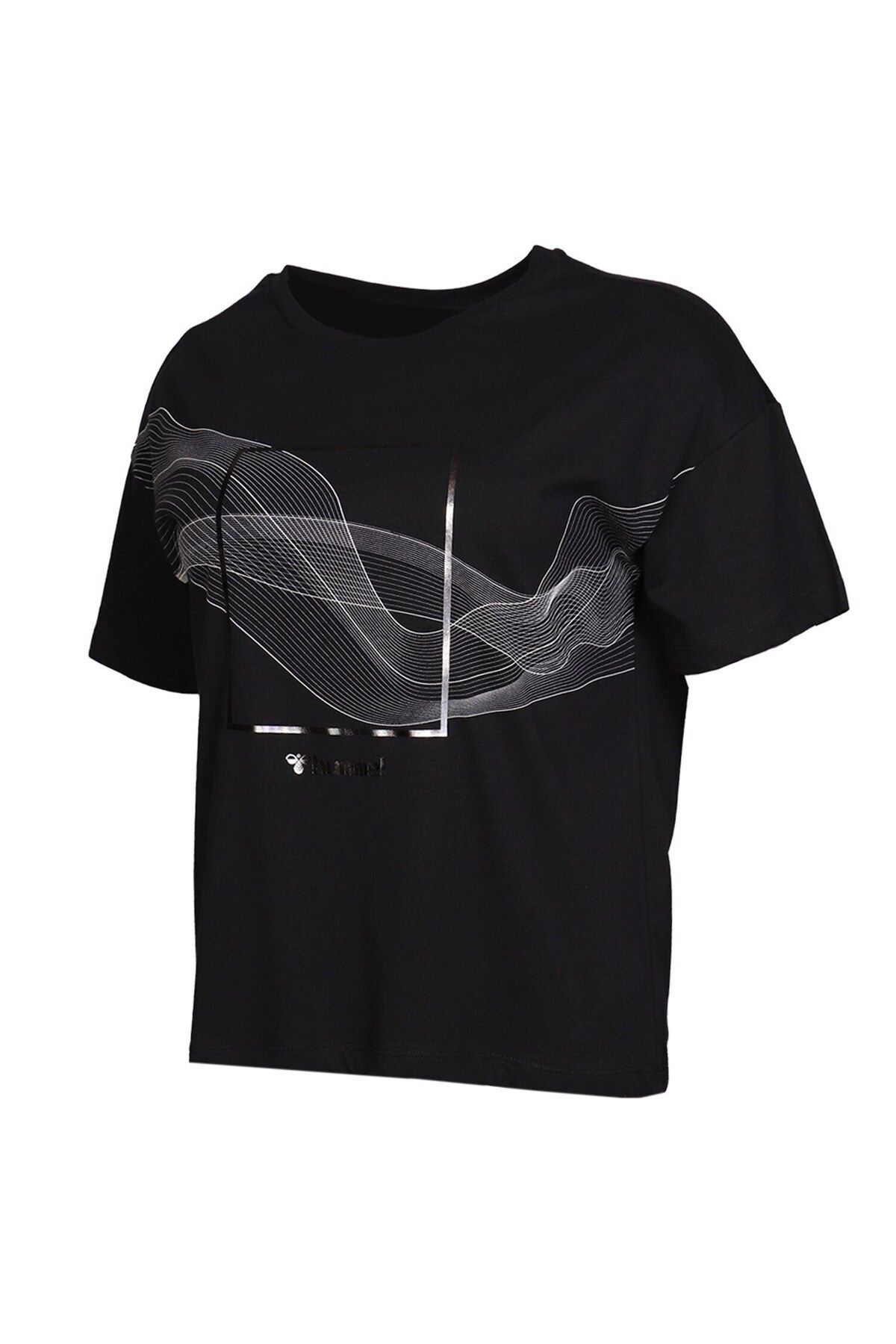 تی شرت ورزشی مشکی زنانه سیاه آستین کوتاه Digna t shirt hummel
