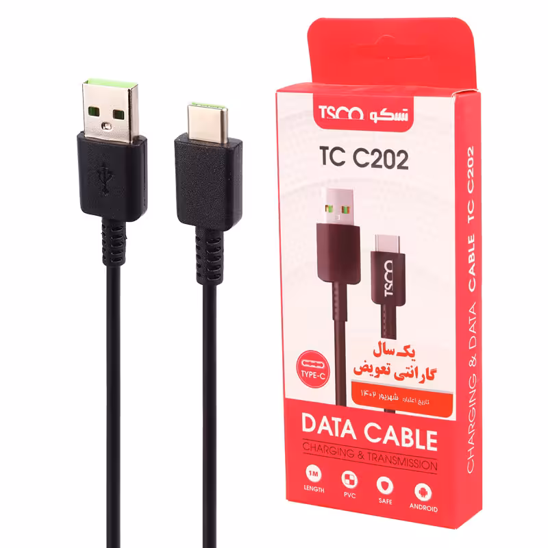 کابل تایپ سی TSCO TCC202 3A 1m