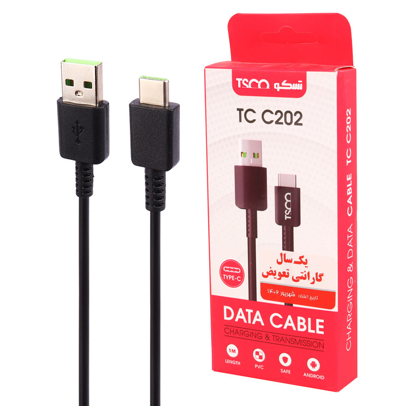 کابل تایپ سی TSCO TCC202 3A 1m