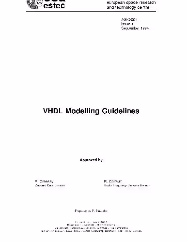 خرید و دانلود نسخه کامل کتاب VHDL Modelling Guidelines