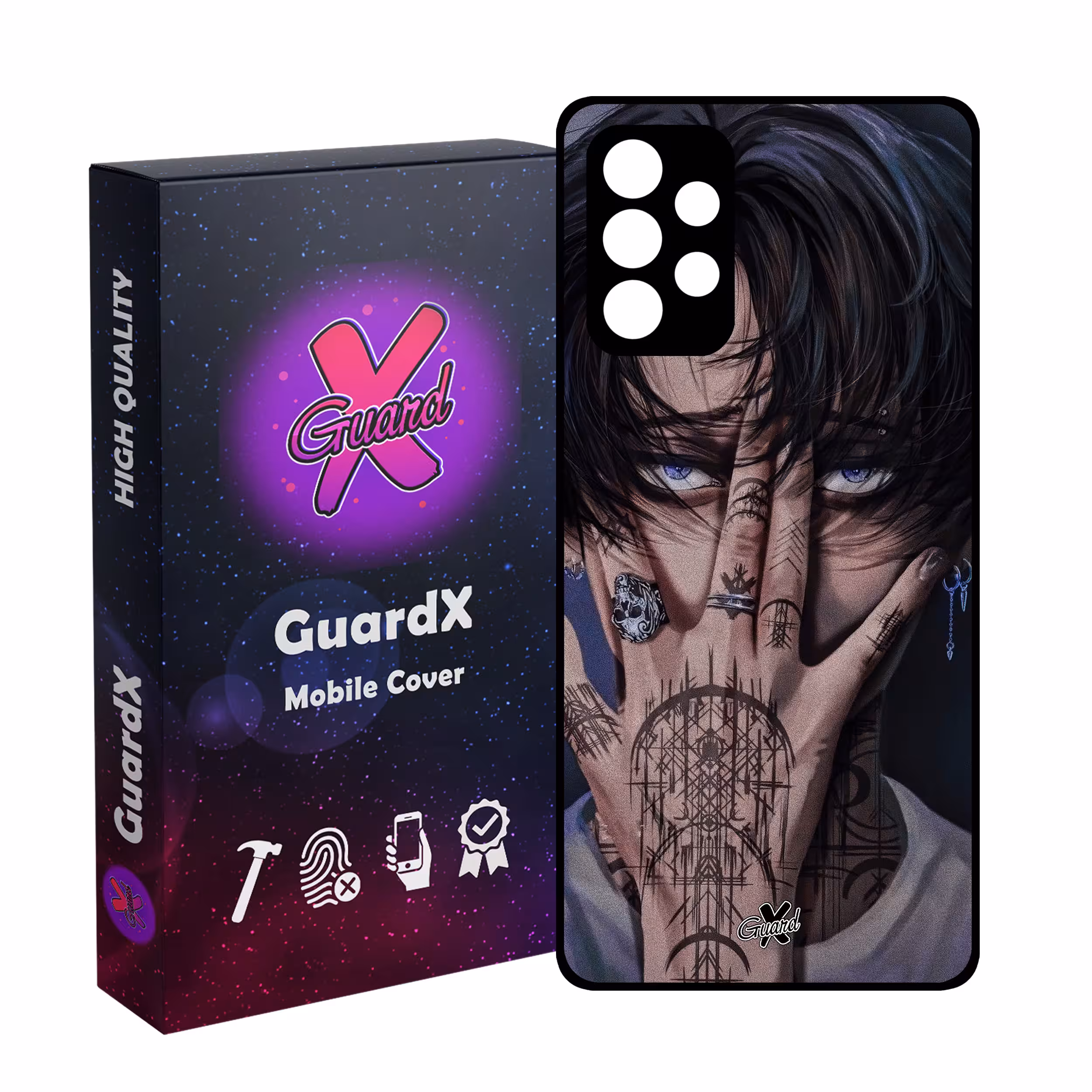 کاور گارد ایکس طرح لیوای آکرمن انیمه مدل Glass10557 مناسب برای گوشی موبایل سامسونگ Galaxy A13 4G