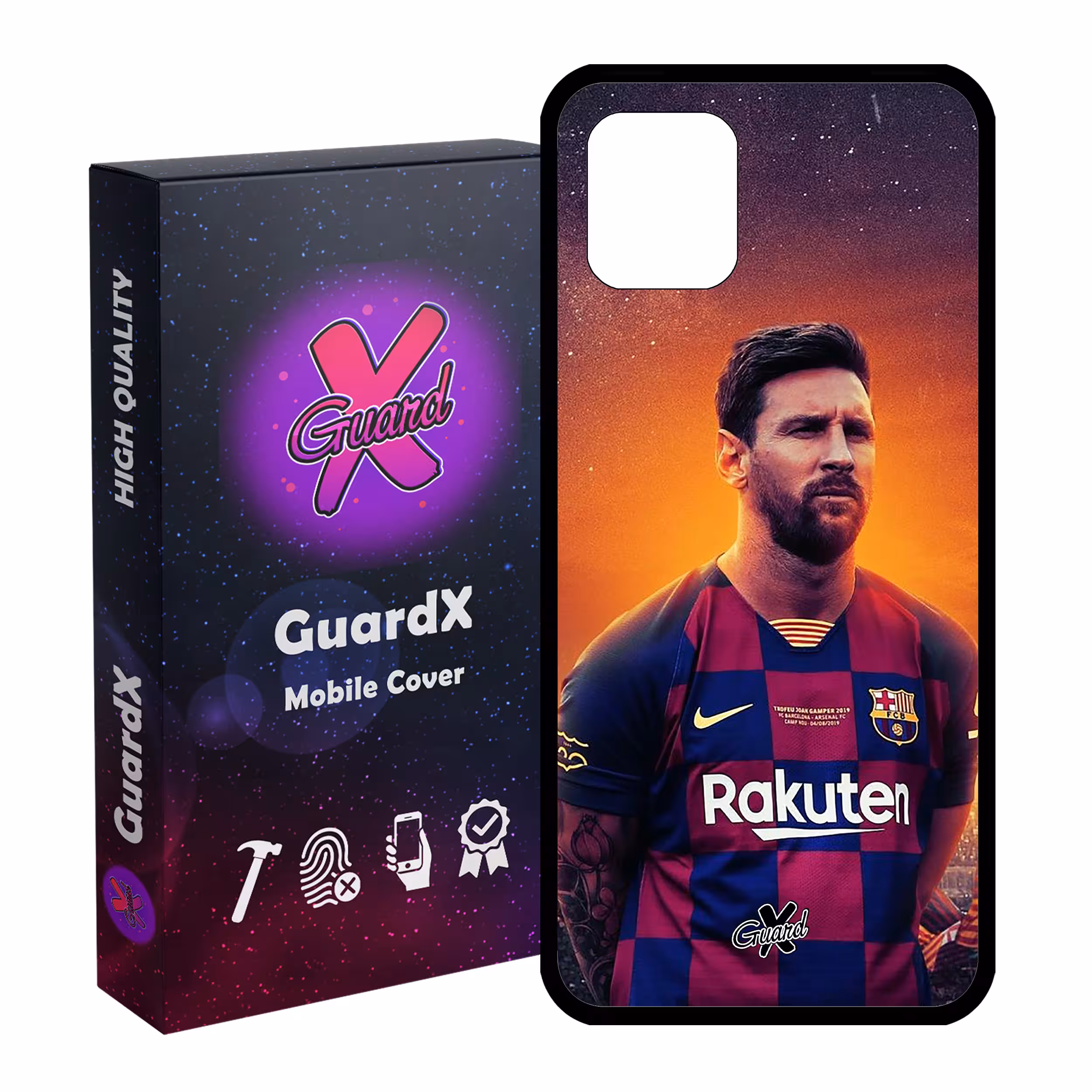 کاور گارد ایکس طرح Messi مدل Glass10123 مناسب برای گوشی موبایل سامسونگ Galaxy Note 10 Lite