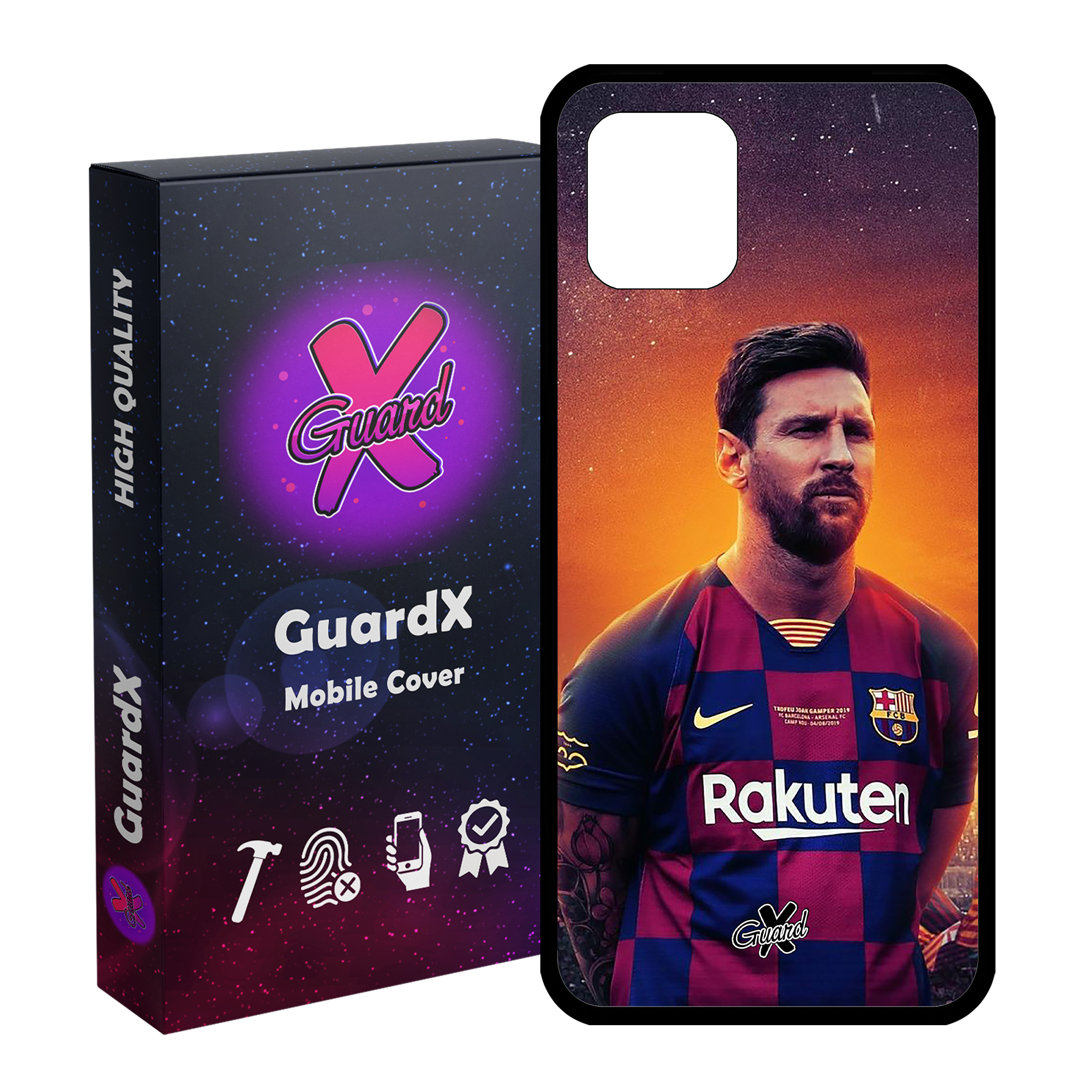 کاور گارد ایکس طرح Messi مدل Glass10123 مناسب برای گوشی موبایل سامسونگ Galaxy Note 10 Lite
